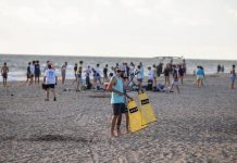 Volunteer with Keep Martin Beautiful Volunteers participate in the 2025 International Coastal Cleanup at Stuart Beach. Photo courtesy of Keep Martin Beautiful