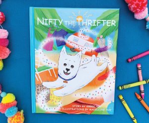 Nifty the Thrifter celebrates the joy of secondhand discovery. Photo courtesy of Ambie Hay