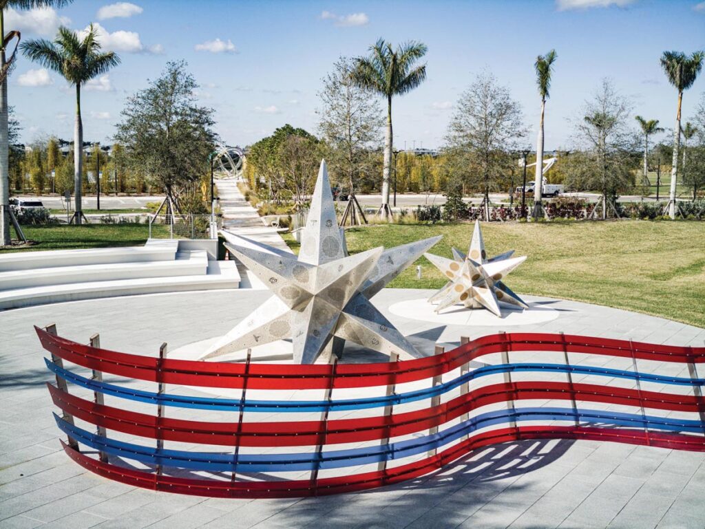 Patriotic art at Tradition’s Stars & Stripes Park