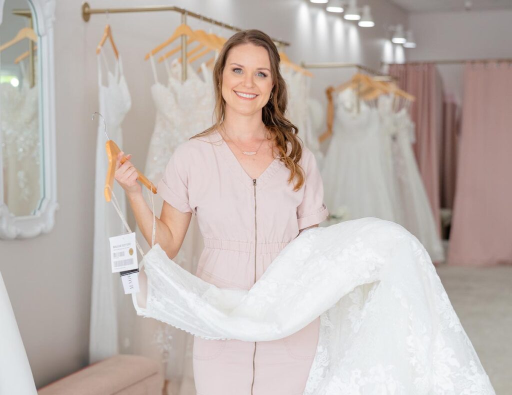 Karina Premerlani of Kaycee's Bridal. Photo by Captured Beauty Photo/Dawn Schombs Burns